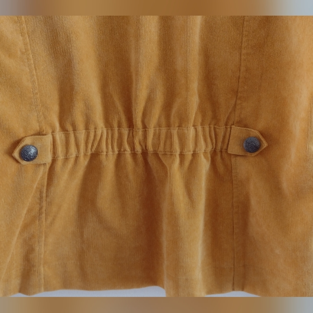 Christopher & banks petite medium m/p sunflower yellow zip corduroy jack… - Picture 5 of 11